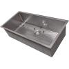 imageZLINE 36 in Meribel Undermount Single Bowl Satin Stainless Steel Kitchen Sink with Bottom Grid SRS36S