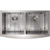 imageZLINE 36 in Niseko Farmhouse Apron Mount Double Bowl Satin Stainless Steel Kitchen Sink with Bottom Grid SA50D36S