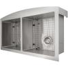 imageZLINE 36 in Niseko Farmhouse Apron Mount Double Bowl Stainless Steel Kitchen Sink with Bottom Grid SA50D36