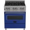 imageZLINE 36quot 46 cu ft Dual Fuel Range with Gas Stove and Electric Oven in Fingerprint Resistant Stainless Steel and Blue Matte Door RASBM36