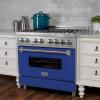 imageZLINE 36quot 46 cu ft Dual Fuel Range with Gas Stove and Electric Oven in Fingerprint Resistant Stainless Steel and Blue Matte Door RASBM36