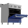 imageZLINE 36quot 46 cu ft Dual Fuel Range with Gas Stove and Electric Oven in Fingerprint Resistant Stainless Steel and Blue Matte Door RASBM36