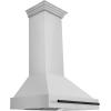 imageZLINE 36quot Autograph Edition Stainless Steel Range Hood with Stainless Steel Shell and Matte Black Handle 8654STZ36MB
