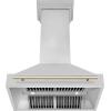 imageZLINE 36quot Autograph Edition Stainless Steel Range Hood with Stainless Steel Shell and Polished Gold Handle