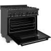 imageZLINE 36quot Black Stainless 46 cuft 6 Gas BurnerElectric Oven Range RAB36