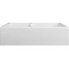 imageZLINE 36quot Palermo Farmhouse Apron Front Double Bowl Reversible Fireclay Kitchen Sink with Bottom Grid in White Gloss FRC5121WH36