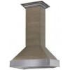 imageZLINE 36quot Shiplap Wooden Wall Range Hood with Stainless Steel Accent  Includes Motor 365YY36