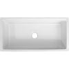 imageZLINE 36quot Venice Farmhouse Apron Front Reversible Single Bowl Fireclay Kitchen Sink with Bottom Grid in White Gloss FRC5122WH36