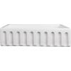 imageZLINE 36quot Venice Farmhouse Apron Front Reversible Single Bowl Fireclay Kitchen Sink with Bottom Grid in White Gloss FRC5122WH36