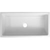 imageZLINE 36quot Venice Farmhouse Apron Front Reversible Single Bowl Fireclay Kitchen Sink with Bottom Grid in White Matte FRC5122WM36