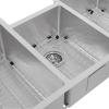 imageZLINE 45 in Breckenridge Undermount Triple Bowl Satin Stainless Steel Kitchen Sink with Bottom Grid SLT45S