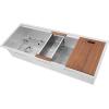 imageZLINE 45 in Garmisch Undermount Single Bowl Satin Stainless Steel Kitchen Sink with Bottom Grid and Accessories SLS45S
