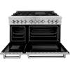 imageZLINE 48 in 60 cu ft Legacy Dual Fuel Range with 7 Burner Gas Cooktop and 2 Electric Ovens in Satin Stainless Steel RASSN48