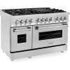 imageZLINE 48 in 60 cu ft Legacy Dual Fuel Range with 7 Burner Gas Cooktop and 2 Electric Ovens in Stainless Steel RA48