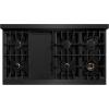 imageZLINE 48 in Classic Gas Rangetop with 8 Brass Burners and Porcelain Cooktop in Black Stainless Steel RTBBR48