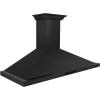 imageZLINE 48 in Wall Mount Range Hood in Black Stainless Steel with Builtin CrownSound Bluetooth Speakers BSKBNCRNBT48