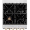 imageZLINE Autograph 24quot Legacy Dual Fuel Range w 4 Burners ampamp White ampamp Gold Accents RAZWM24G