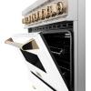 imageZLINE Autograph 36quot Legacy Dual Fuel Range w 6 Burners ampamp White ampamp Gold Accents RAZWM36G