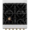 imageZLINE Autograph Edition 24 in 28 cu ft Legacy Dual Fuel Range with 4 Burner Gas Cooktop and Electric Convection Oven in Stainless Steel and Champagne Bronze Accents RAZ24CB