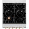 imageZLINE Autograph Edition 24 in 28 cu ft Legacy Dual Fuel Range with 4 Burner Gas Cooktop and Electric Convection Oven in Stainless Steel and Polished Gold Accents RAZ24G