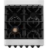 imageZLINE Autograph Edition 24 in 28 cu ft Legacy Dual Fuel Range with 4 Burner Gas Cooktop and Electric Convection Oven in Stainless Steel with White Matte Door and Matte Black Accents RAZWM24MB