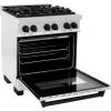 imageZLINE Autograph Edition 30 in 40 cu ft Legacy Dual Fuel Range with 4 Burner Gas Cooktop and Electric Convection Oven in Satin Stainless Steel and Matte Black Accents RASZSN30MB