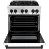 imageZLINE Autograph Edition 30 in 40 cu ft Legacy Dual Fuel Range with 4 Burner Gas Cooktop and Electric Convection Oven in Stainless Steel with White Matte Door and Matte Black Accents RAZWM30MB