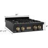 imageZLINE Autograph Edition 30 in Legacy Gas Rangetop with 4 Burners and Porcelain Cooktop in Black Stainless Steel with Champagne Bronze Accents RTBZ30CB