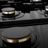 imageZLINE Autograph Edition 30 in Legacy Gas Rangetop with 4 Burners and Porcelain Cooktop in Satin Stainless Steel with Matte Black Accents RTSZ30MB