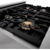 imageZLINE Autograph Edition 30 in Legacy Gas Rangetop with 4 Burners and Porcelain Cooktop in Satin Stainless Steel with Polished Gold Accents RTSZ30G