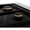 imageZLINE Autograph Edition 36 in 46 cu ft Legacy Dual Fuel Range with 6 Burner Gas Cooktop and Electric Convection Oven in Satin Stainless Steel and Polished Gold Accents RASZSN36G