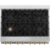 imageZLINE Autograph Edition 36 in 46 cu ft Legacy Dual Fuel Range with 6 Burner Gas Cooktop and Electric Convection Oven in Stainless Steel and Champagne Bronze Accents RAZ36CB