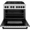 imageZLINE Autograph Edition 36 in 46 cu ft Legacy Dual Fuel Range with 6 Burner Gas Cooktop and Electric Convection Oven in Stainless Steel and Matte Black Accents RAZ36MB