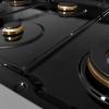 imageZLINE Autograph Edition 36 in Classic Gas Rangetop with 6 Burners and Porcelain Cooktop in Stainless Steel with Matte Black Accents RTZ36MB