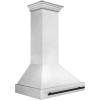 imageZLINE Autograph Edition 36 in Satin Stainless Steel Wall Mount Range Hood with Matte Black Handle 8654SNZ36MB