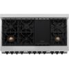 imageZLINE Autograph Edition 48 in 60 cu ft Legacy Dual Fuel Range with 7 Burner Gas Cooktop and 2 Electric Ovens in Stainless Steel with White Matte Doors and Matte Black Accents RAZWM48MB