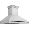 imageZLINE Autograph Edition 48 in Satin Stainless Steel Wall Mount Range Hood with Matte Black Handle 8654SNZ48MB