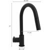 imageZLINE Autograph Edition Gemini Touchless Kitchen Faucet in Matte Black GEMKFSMB