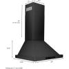 imageZLINE Convertible Vent Wall Mount Range Hood in Black Stainless Steel BSKBN 24