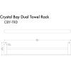 imageZLINE Crystal Bay Double Towel Rail in Brushed Nickel CBYTRDBN