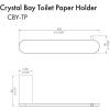 imageZLINE Crystal Bay Toilet Paper Holder in Polish Gold CBYTPPG