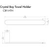 imageZLINE Crystal Bay Towel Holder in Gun Metal CBYHTHGM