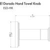 imageZLINE El Dorado Towel Hook in Polish Gold ELDHKPG