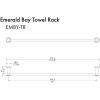 imageZLINE Emerald Bay Towel Rail in Polish Gold EMBYTRPG