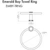 imageZLINE Emerald Bay Towel Ring in Polish Gold EMBYTRNGPG