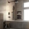 imageZLine BLSSHSMB Bliss Rainfall Shower System Matte Black Rain Shower Technology Integrated Diverter System PVD Technology Durable Construction ADA Compliant