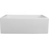 imageZLine Venice 30quot Matte White Single Bowl Reversible Fireclay Farmhouse Sink w Bottom Grid