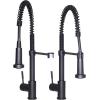 imageZline APLKFMB Apollo Pull Down Spring Kitchen Faucet Matte Black PVD Technology 360Degree Swivel 18 gallonminute Flow Rate HighPressure Anti Splash Single Handle