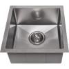 imageZLINE 15 in Boreal Undermount Single Bowl Satin Stainless Steel Bar Kitchen Sink SUS15S