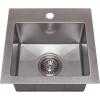 imageZLINE 15 in Donner Topmount Single Bowl Satin Stainless Steel Bar Kitchen Sink STS15S